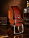 ZOLO HIDE Premium Handpainted Tan Leather Belt for Men | Elegant Casual & Formal Wear