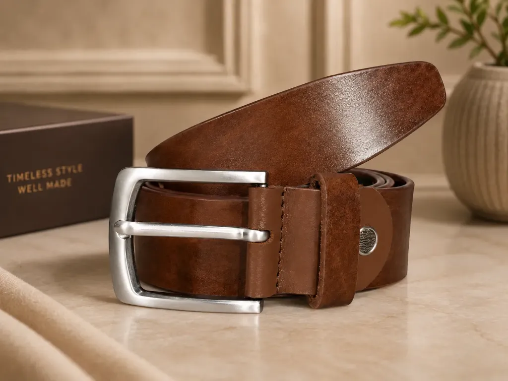 Vintage Brown Genuine Leather Belt