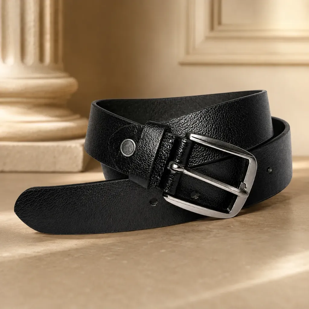ZoloHide Premium Black Leather Belt | Elegant Formal & Casual Wear | Sizes Up to 60 Inches (28)